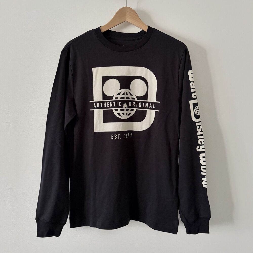 Disney Parks Walt Disney World Size Small Mickey Mouse Long Sleeve T-Shirt Black